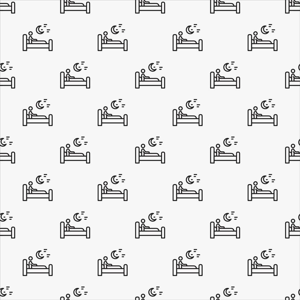 Sleeping icon repeat pattern design. vector