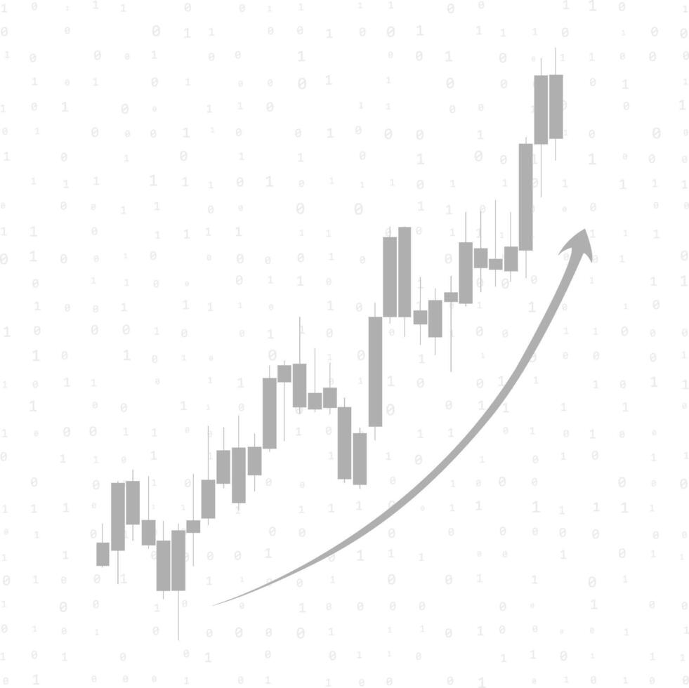 Japanese candlestick chart. A tool for analysis on exchanges. Technical analysis. Trading and investing. Evaluation of price behavior over a certain period of time. vector