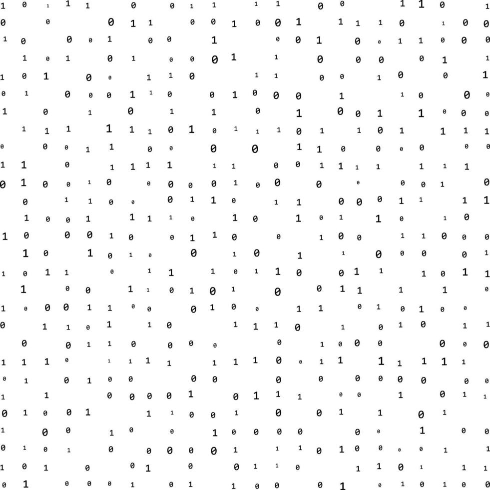 Binary code stream. Computer matrix. Numbers on screen. Binary code. Graphic data, algorithm. Coding. vector