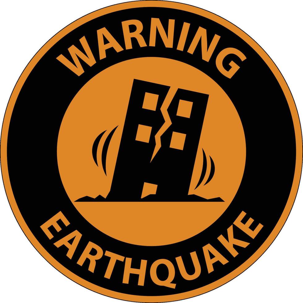 Warning Earthquake Warning Sign vector