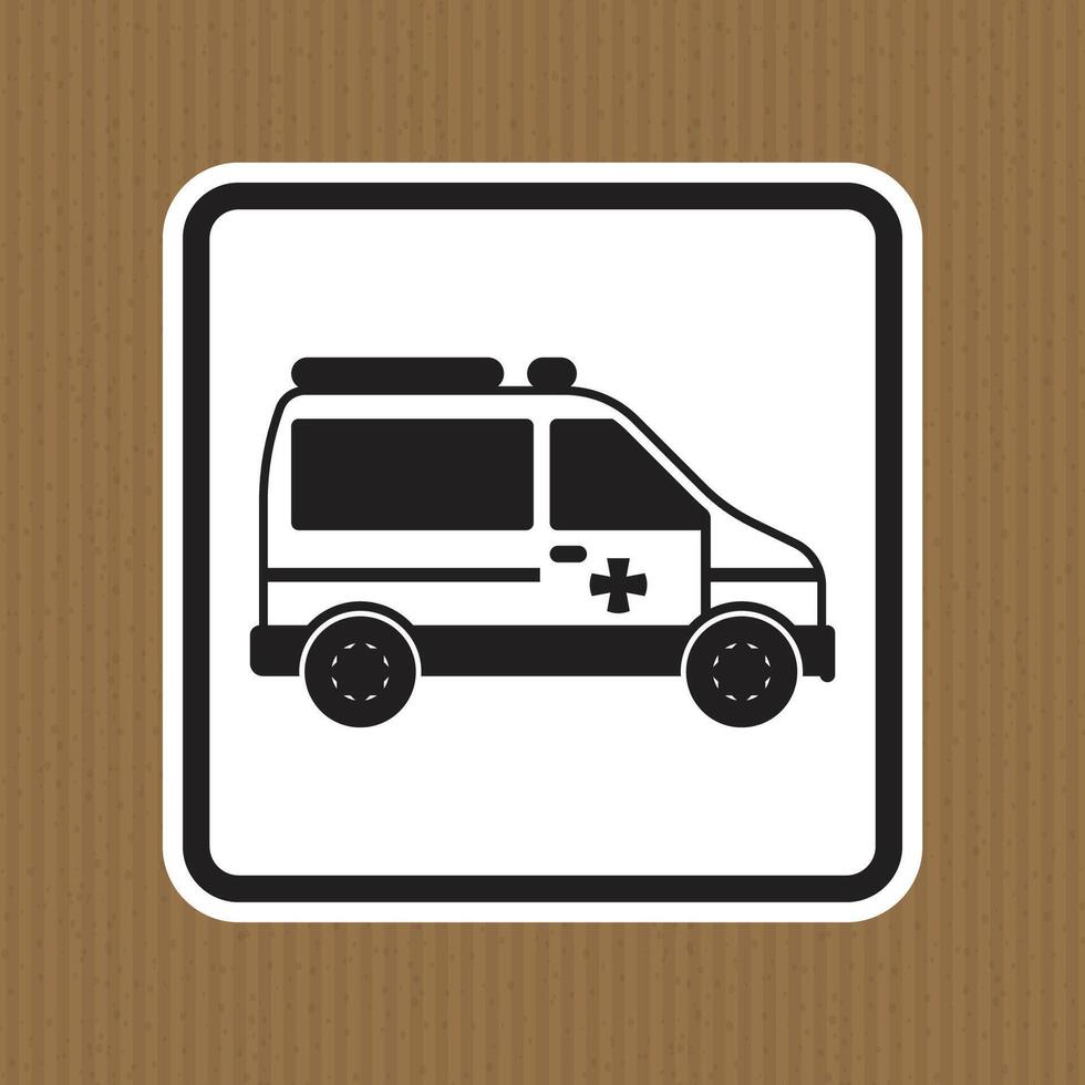 Black and White Icon of Emergency Vehicle on a Simple Background vector