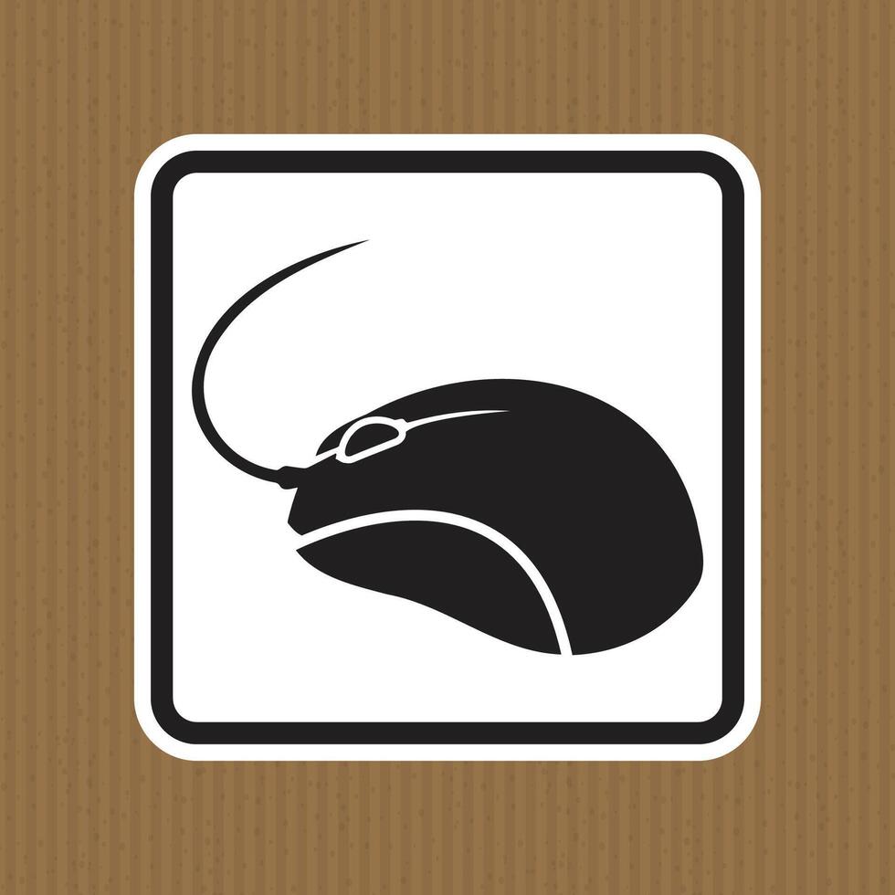 Stylish Black Mouse Icon on Rustic Background for Digital Design Projects vector