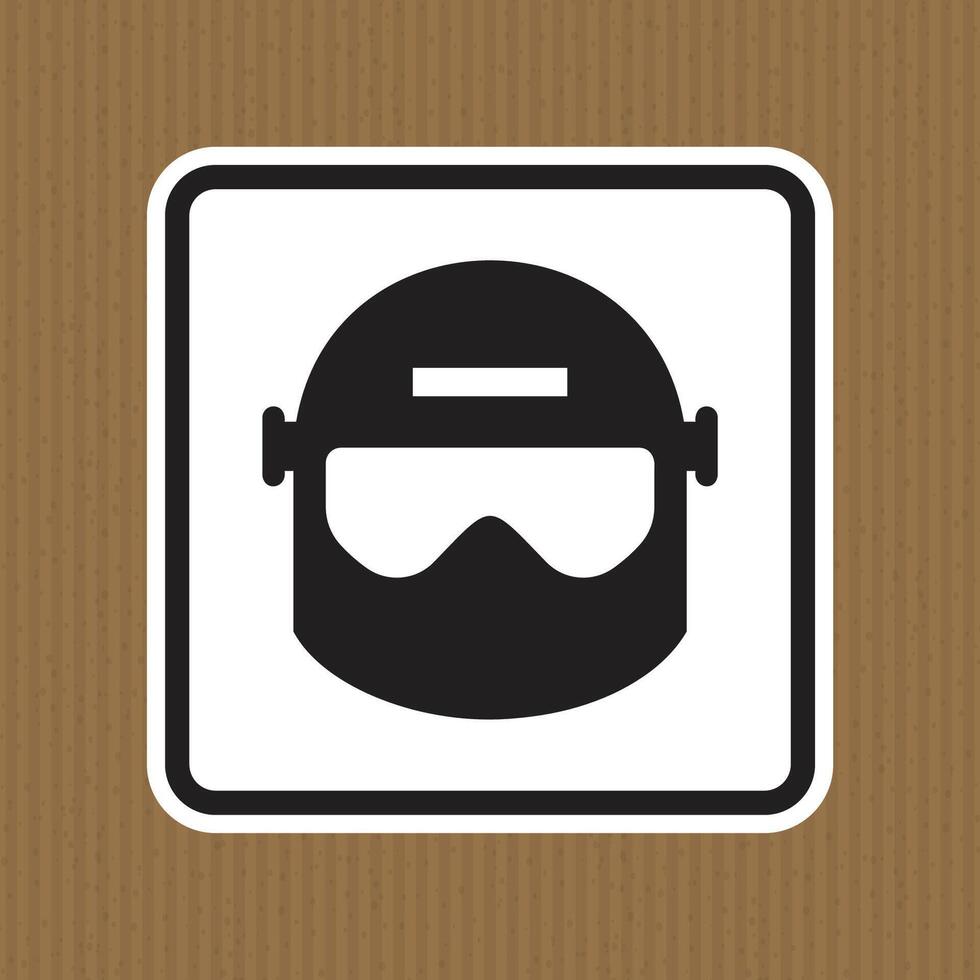 Black Silhouette of Protective Masked Worker in Minimalist Design vector