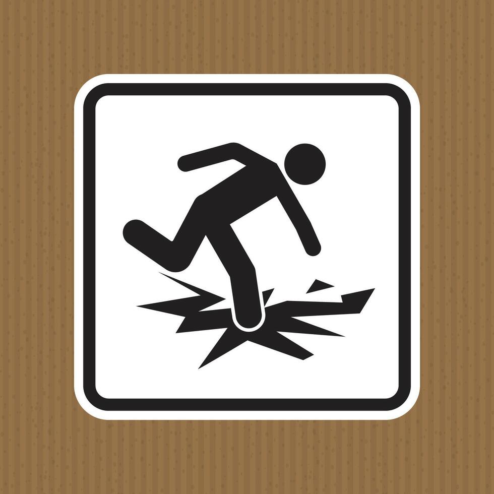 Warning Sign for Slippery Surface with Figure Skidding and Falling Down vector