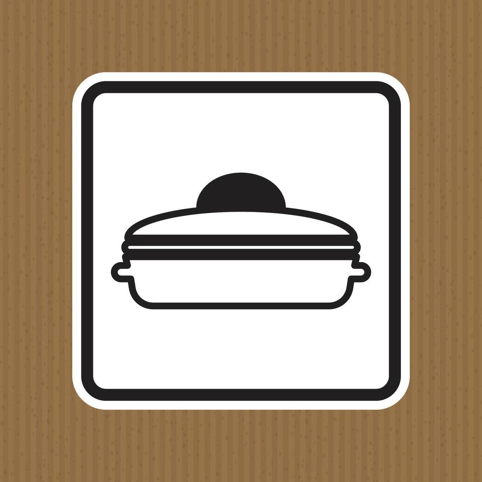 Classic Cloche Icon on Brown Background for Culinary and Hospitality Use vector