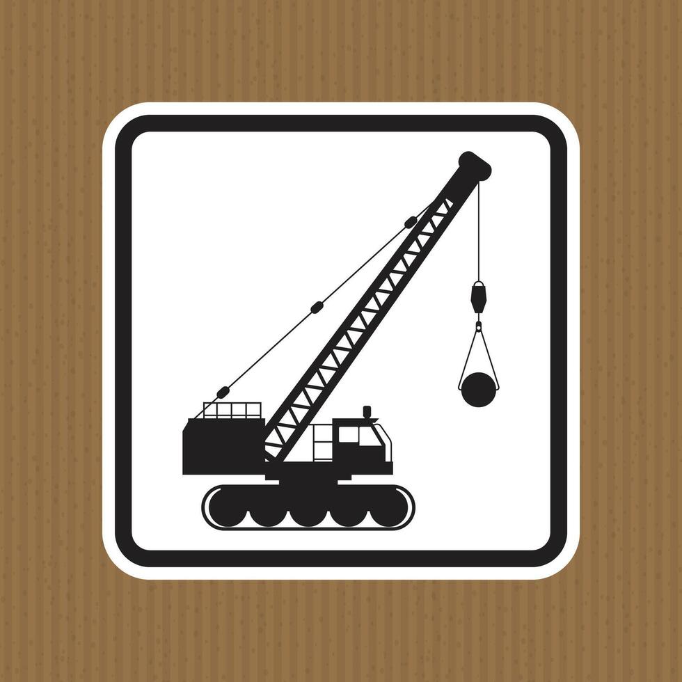 Crane Icon Graphic in Black and White with Simple Background Design vector
