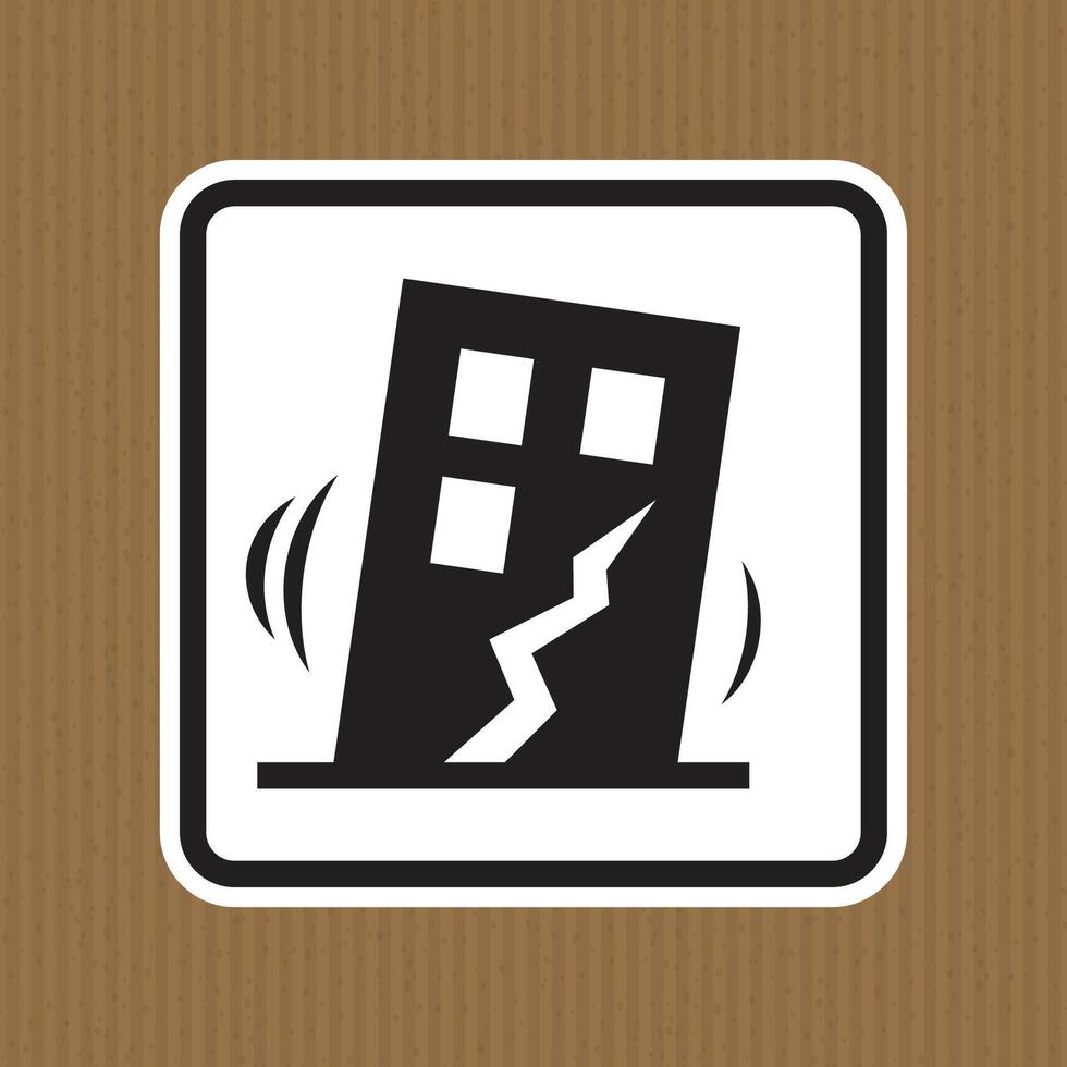 Cartoon illustration of a shaky building symbolizing earthquake hazards vector