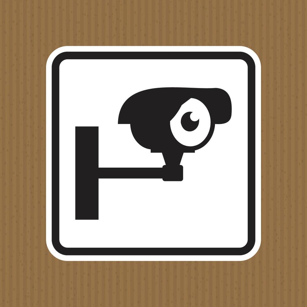Black and White CCTV Security Camera Icon for Surveillance and Safety vector