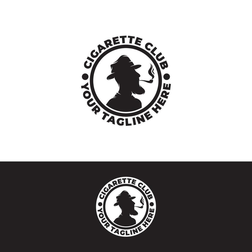 Smoking electronic cigarettes logo design vector