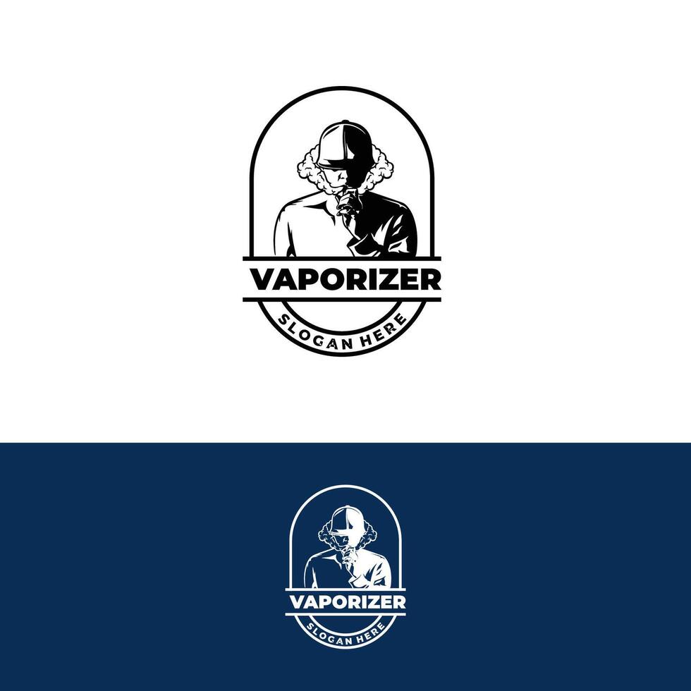 Smoking electronic cigarettes logo vector