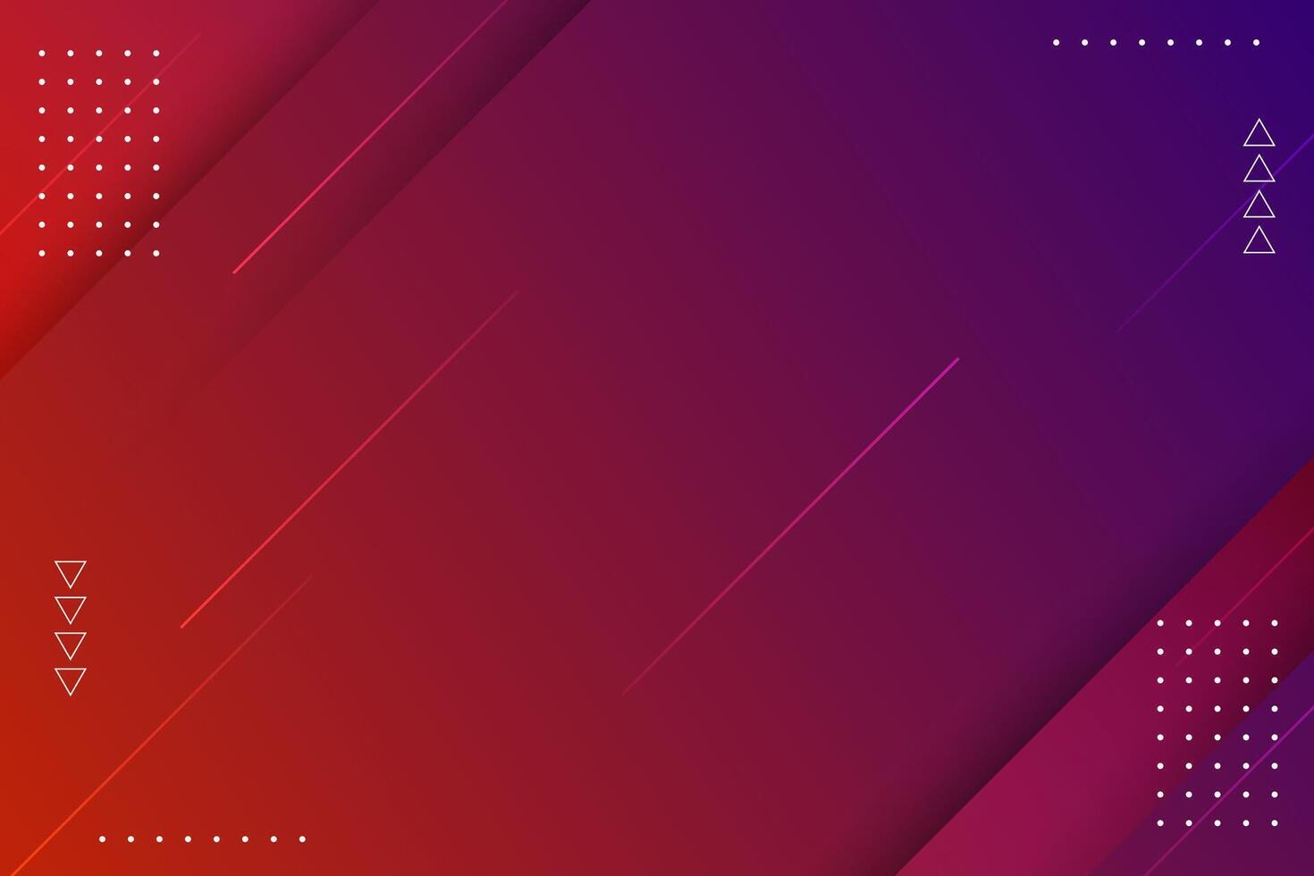 Modern abstract red and purple gradient background with geometric shapes vector