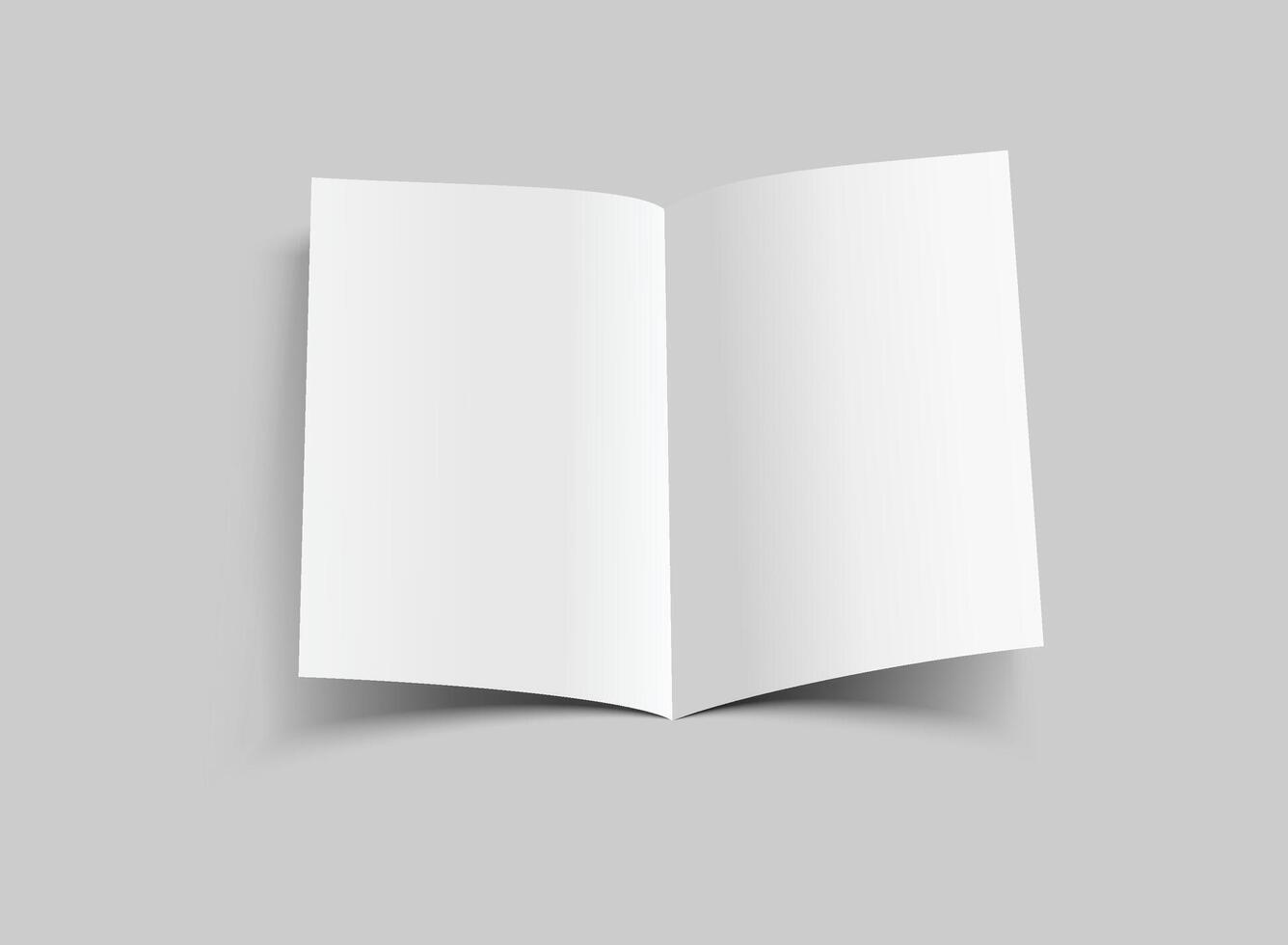 Blank notebook, mockup open notebook, album, booklet, brochure, magazine vector