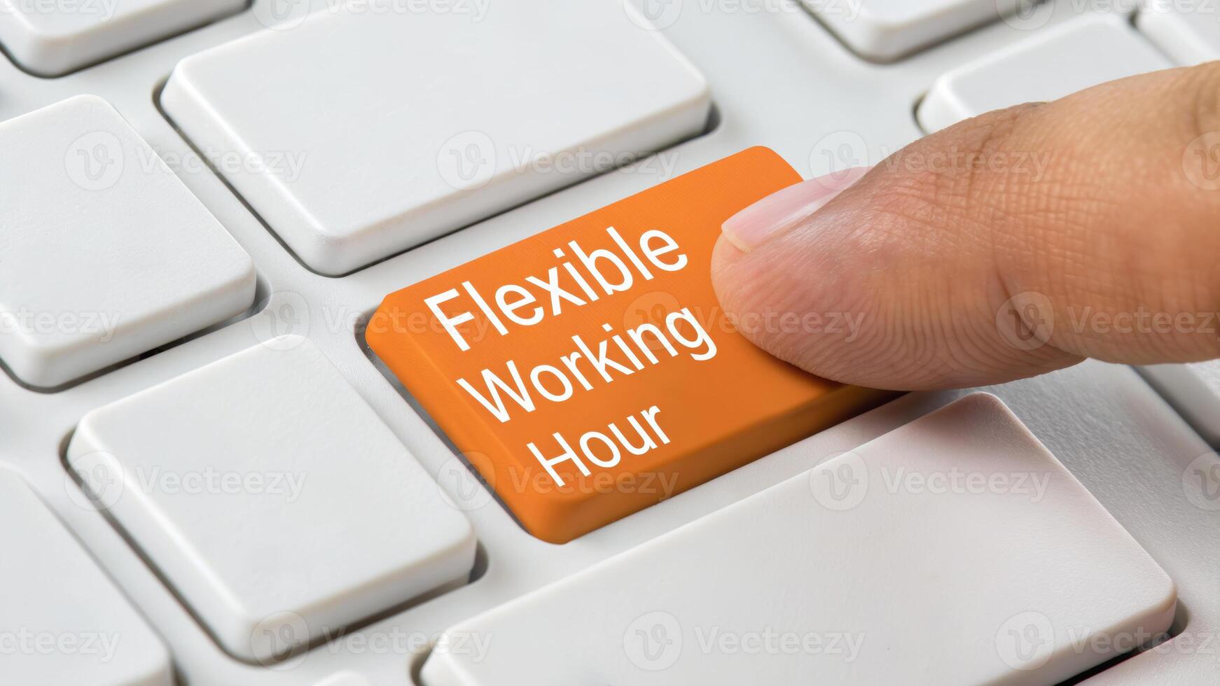 Flexible working. Flexible working hour remote work life balance keyboard button office job, hybrid, work from home ,remote ,work life balance photo