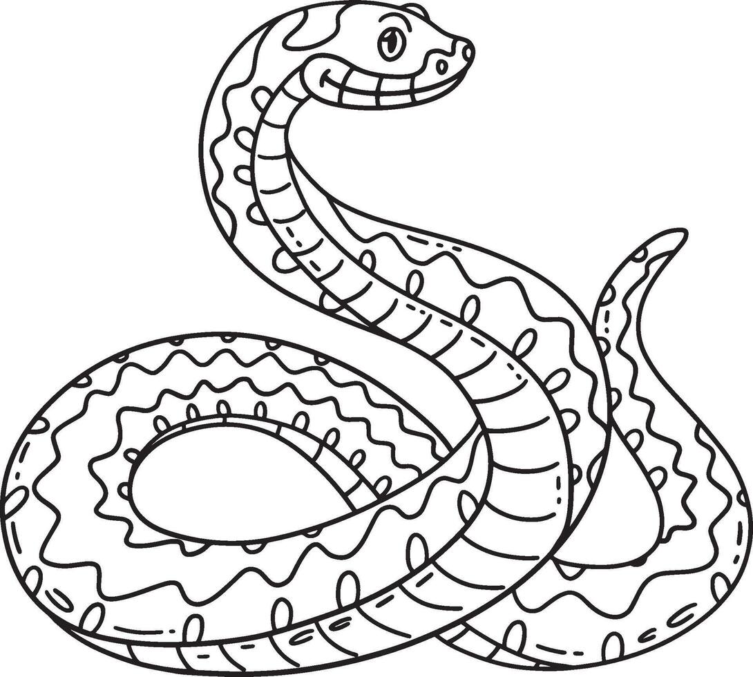 Forest Animal European Adder Isolated Coloring vector