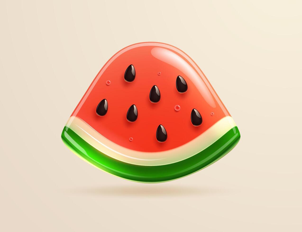 Colorful watermelon slice illustration vector