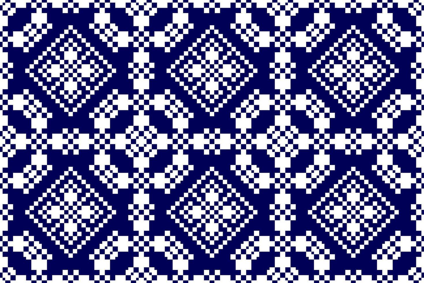 Blue and white background,Geometric floral seamless pattern vector