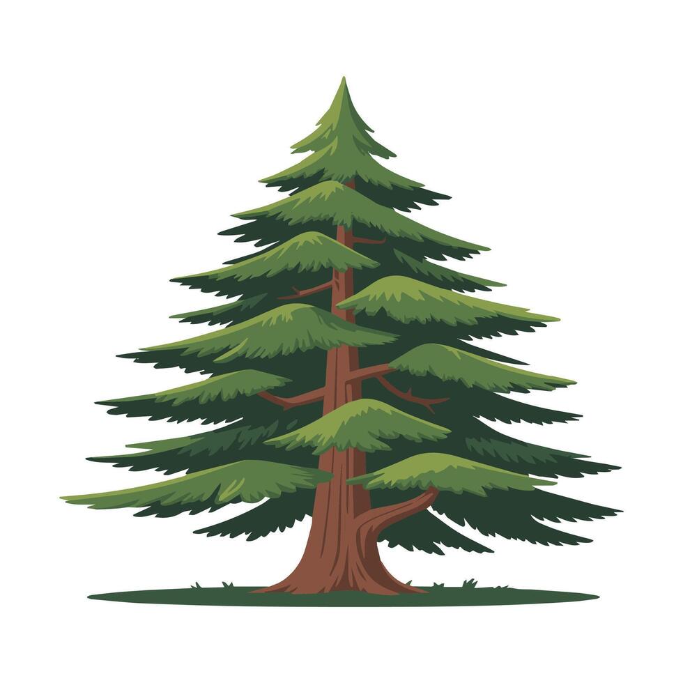 Natural Cedar Tree Artwork for Forest and Nature Themes vector