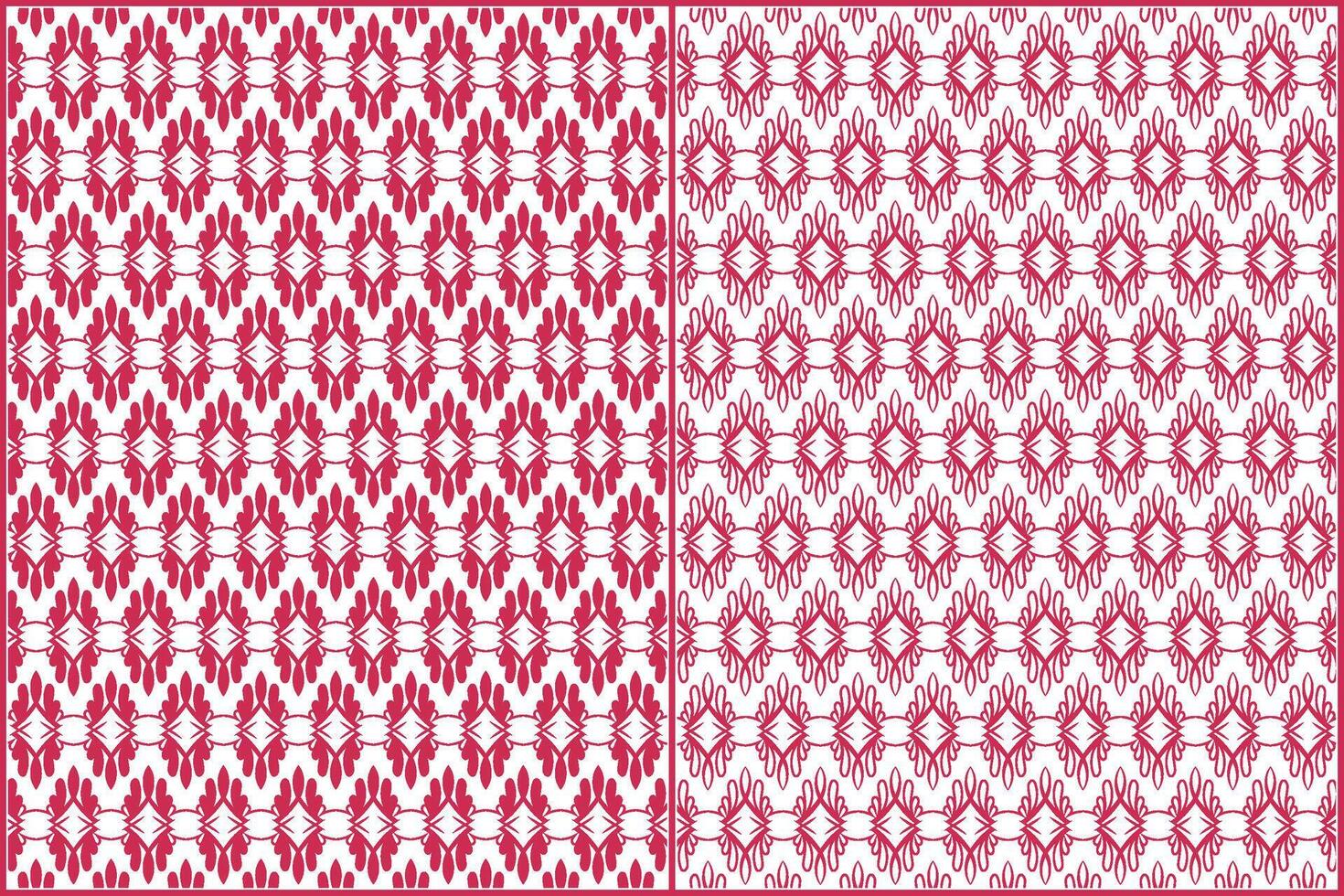 beautiful unique red batik pattern with horizontal style vector