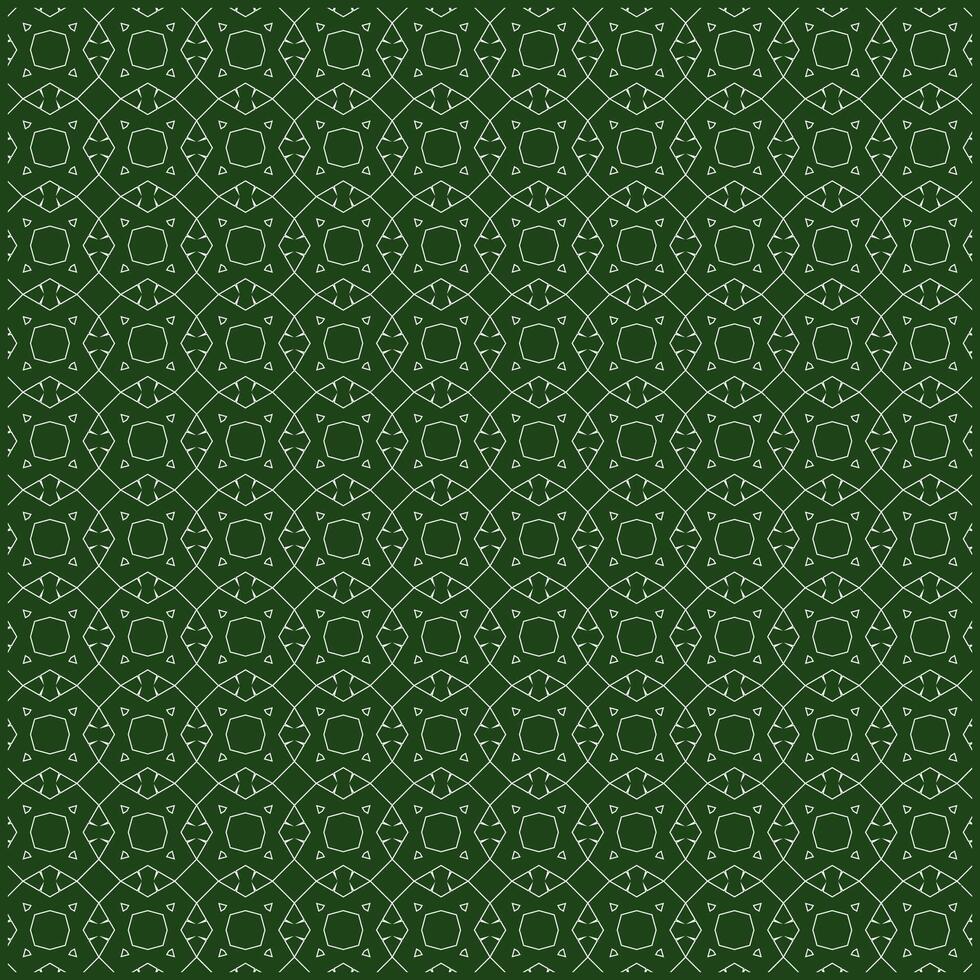 abstract pattern with unique white rhombus shape and dark green background vector