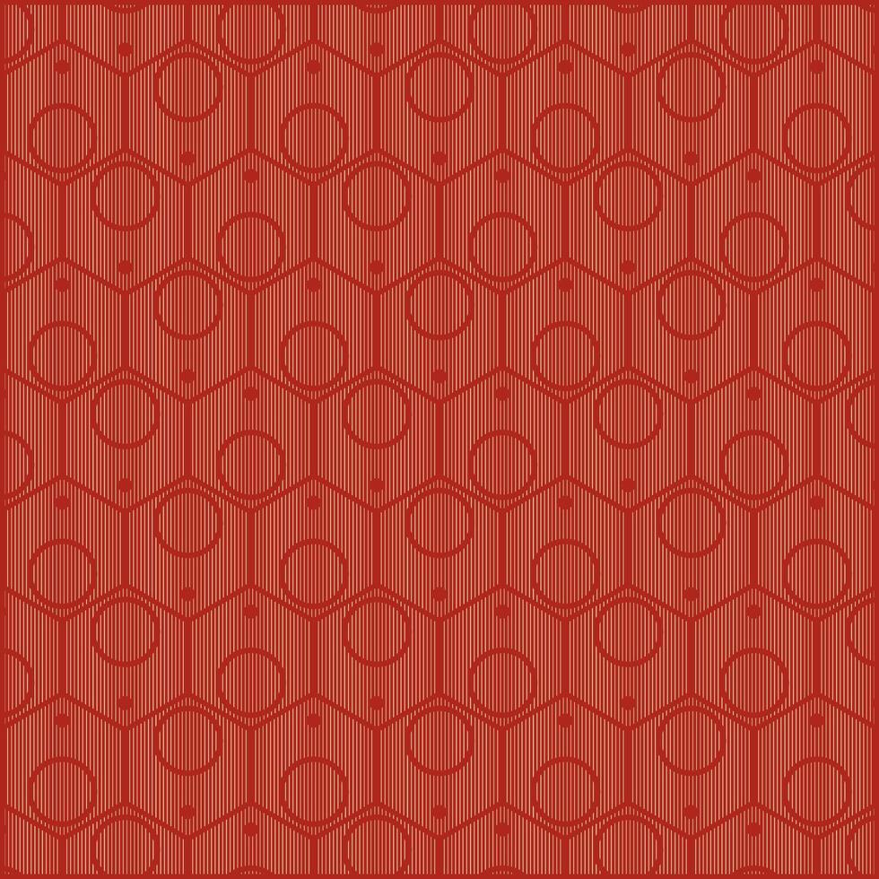 abstract hexagon build from multiple bars and circle ornaments vector