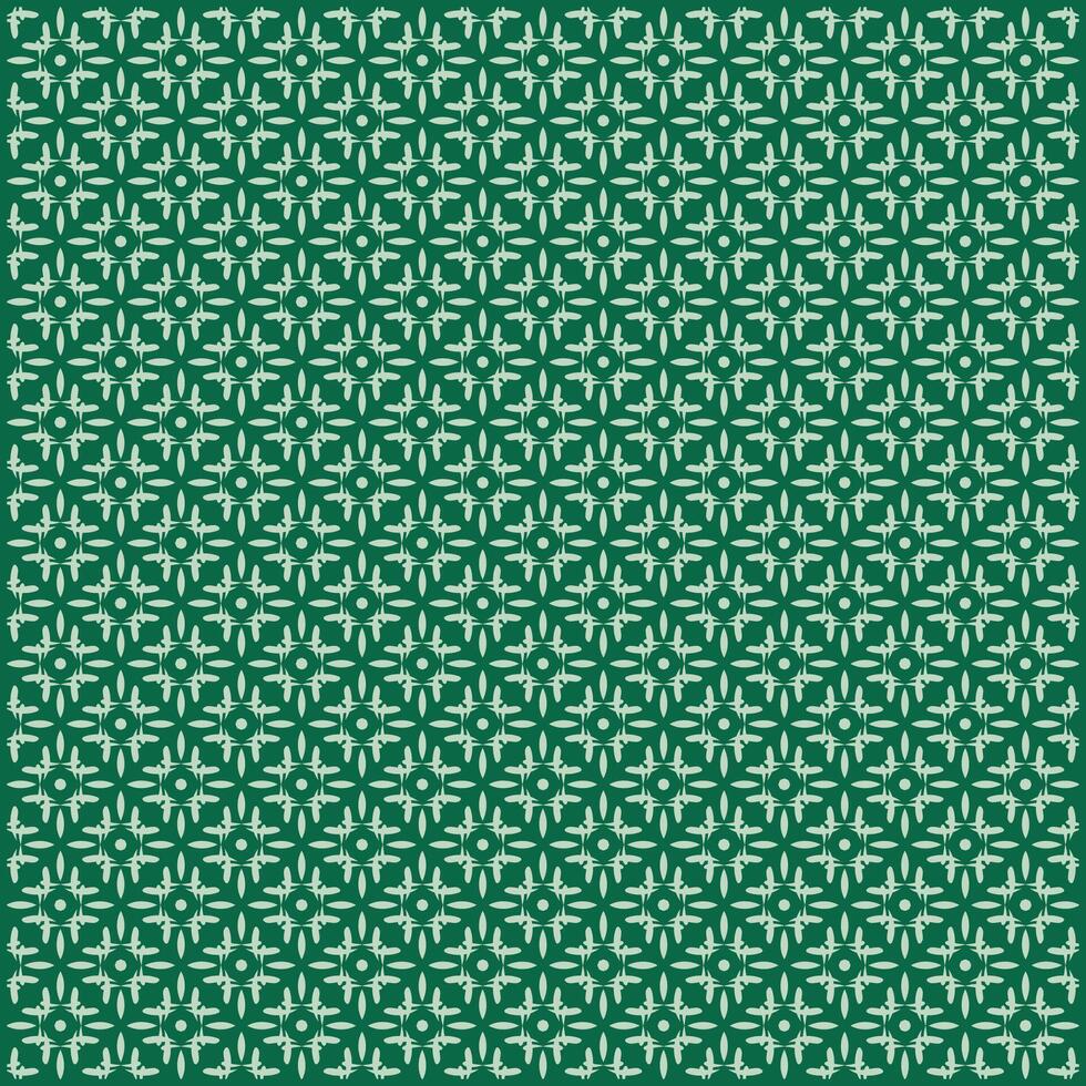 simple batik pattern with dark green background for simple cover background vector