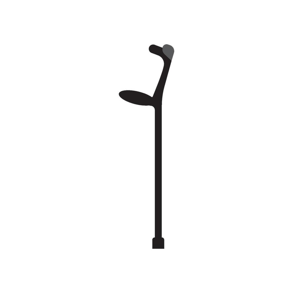 Medical crutches illustration icon vector