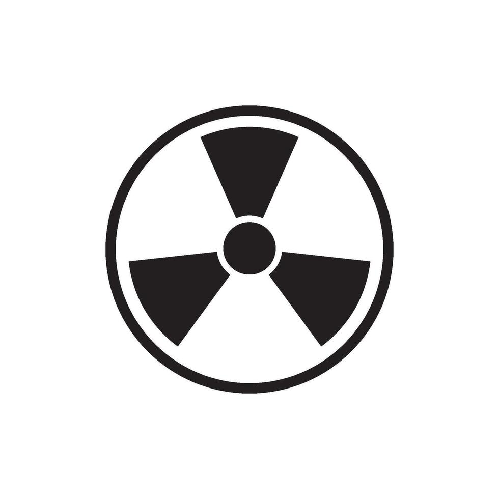 Radioactive warning logo design vector
