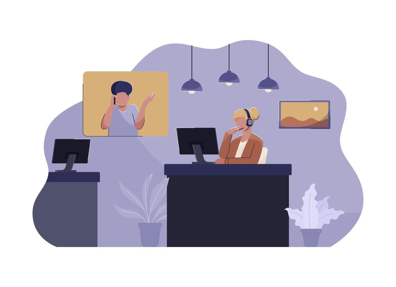 Agent Handling Customer Call vector