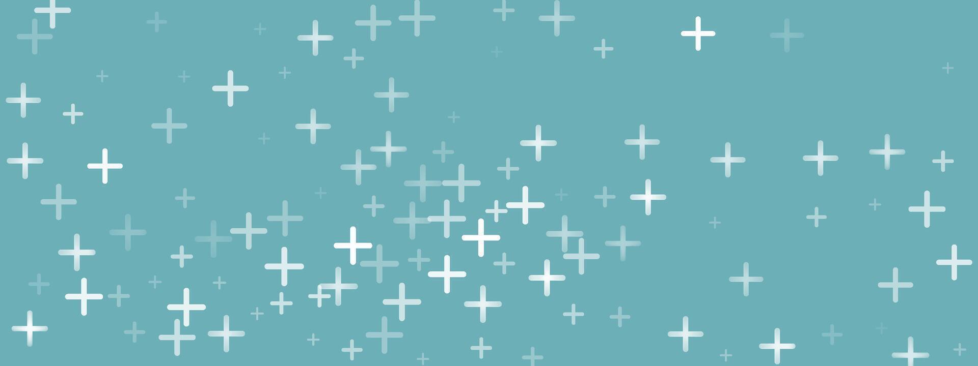 A plus sign on an abstract green background symbolising health, with elements of a hospital or medicine. design for education, wallpaper or nature themes. Seamless graphic pattern. vector