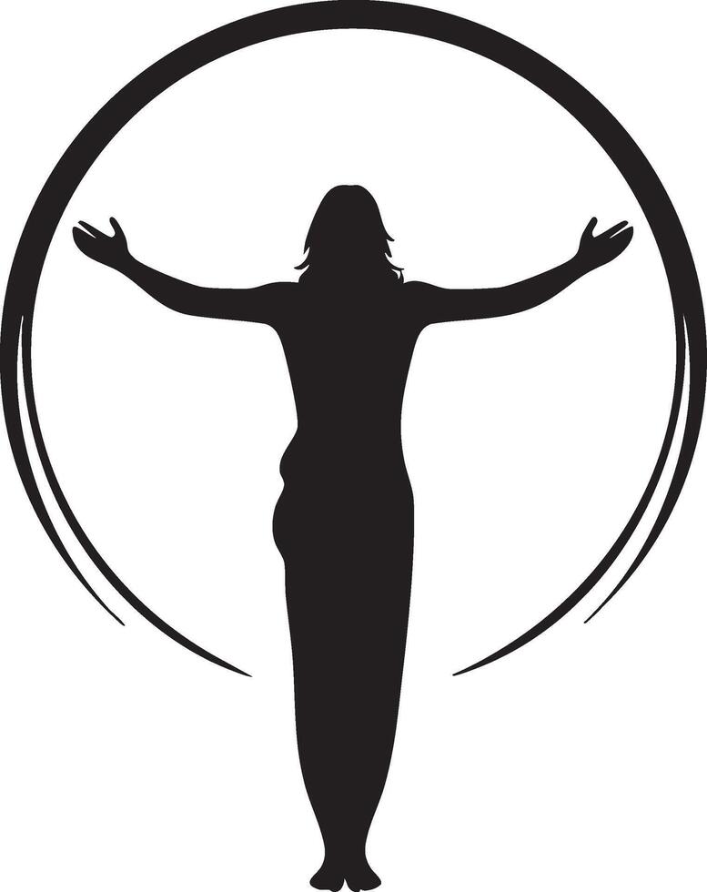 Minimal Christian Symbol Jesus Silhouette Flat Design vector