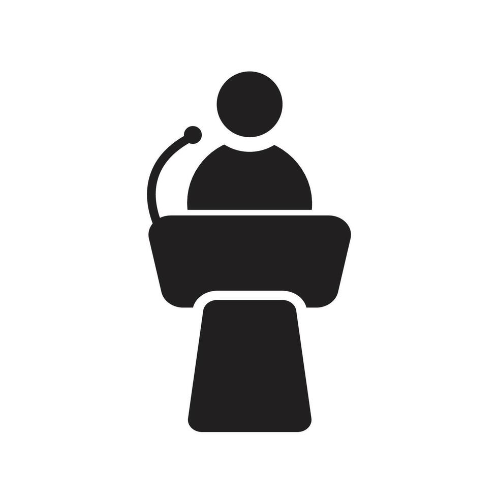 Announcement speech icon black graphics vector