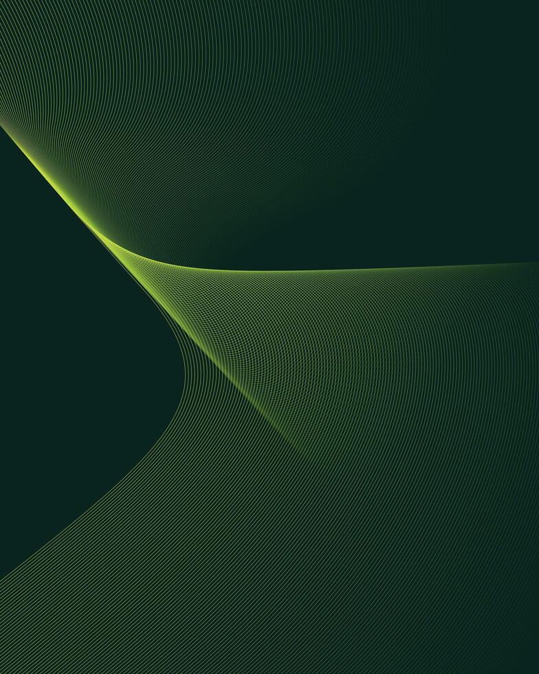 Gradient design with a mix of yellow and dark green lines. vector