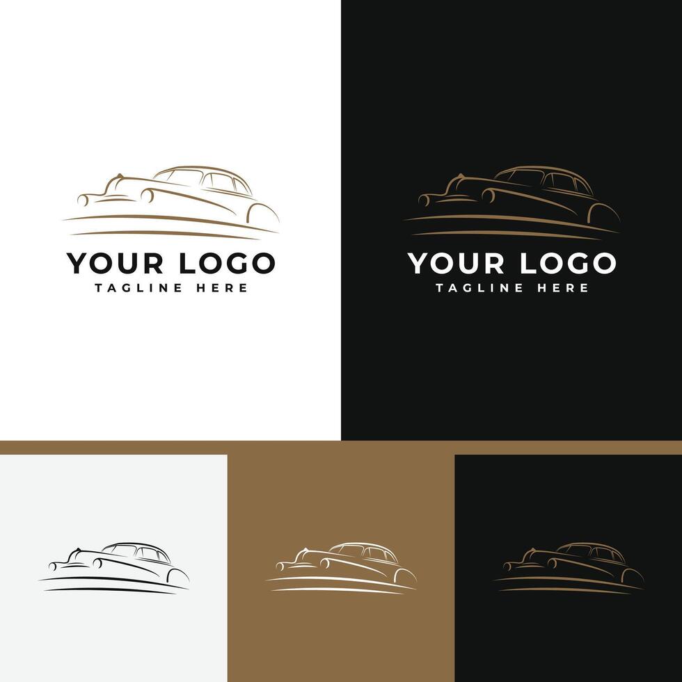 Classic Car Logo Design Template vector