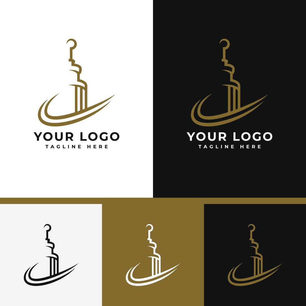 Modern Minimalist Building Logo Design Template vector