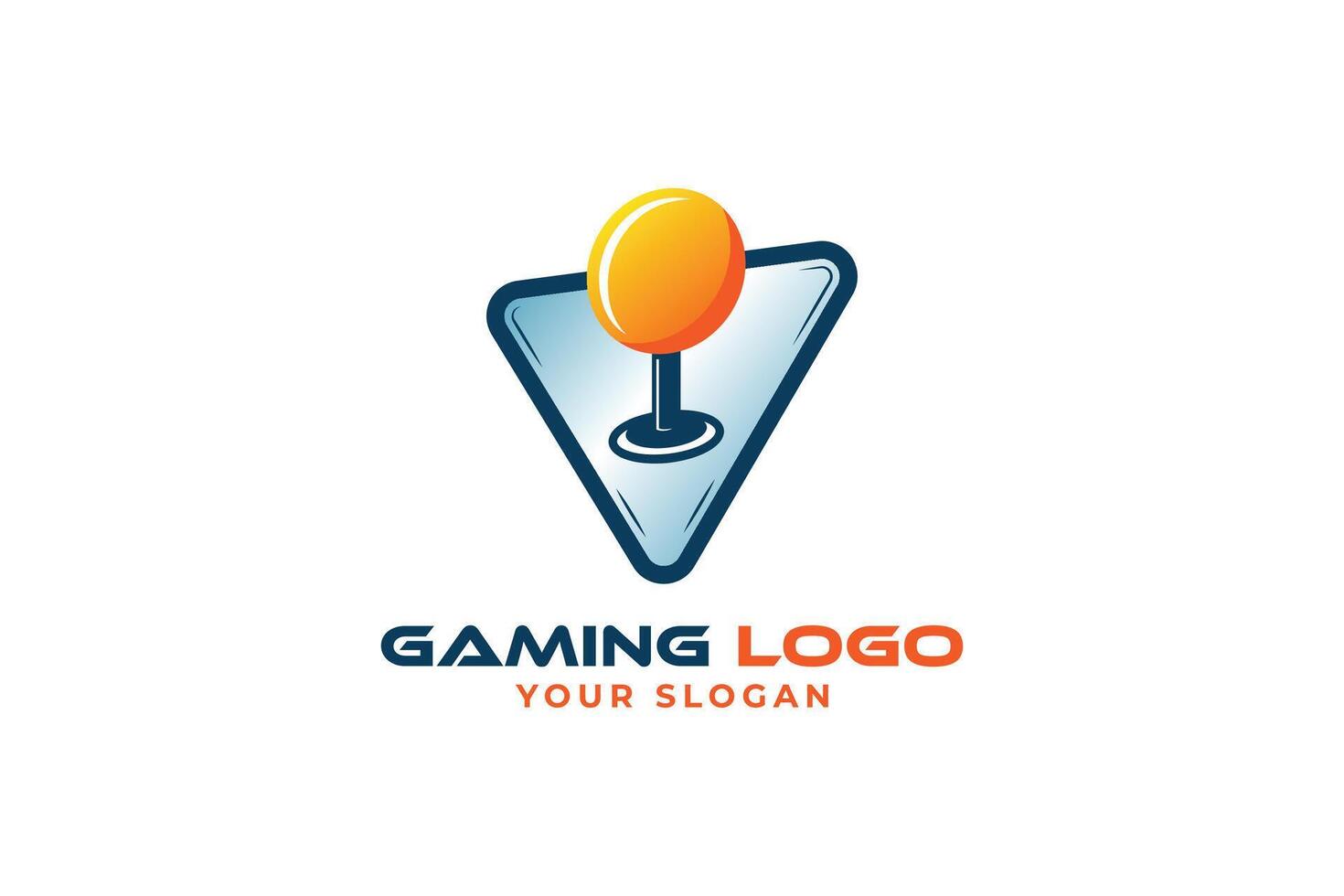 Modern Gaming Logo with Sphere and Triangle vector