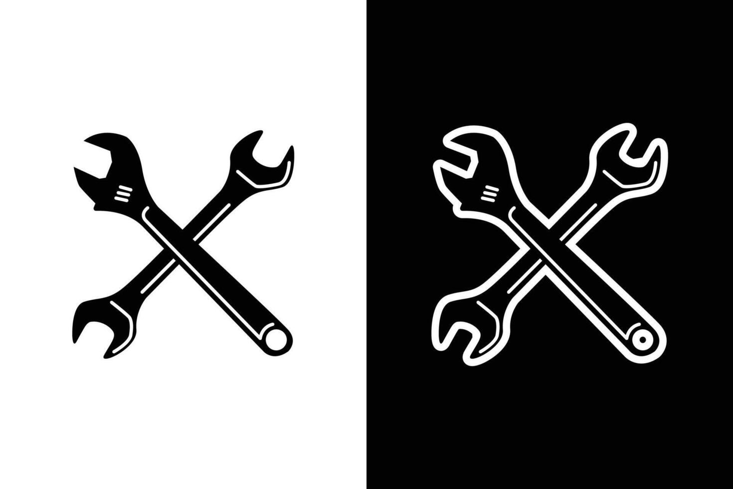Crossed Wrenches Illustration vector