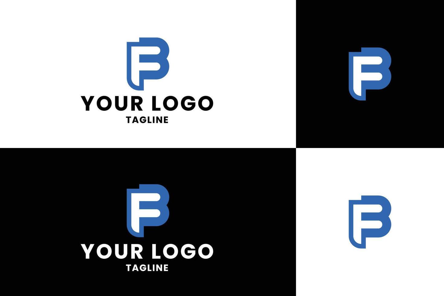 Modern FB Letter Combination Logo vector