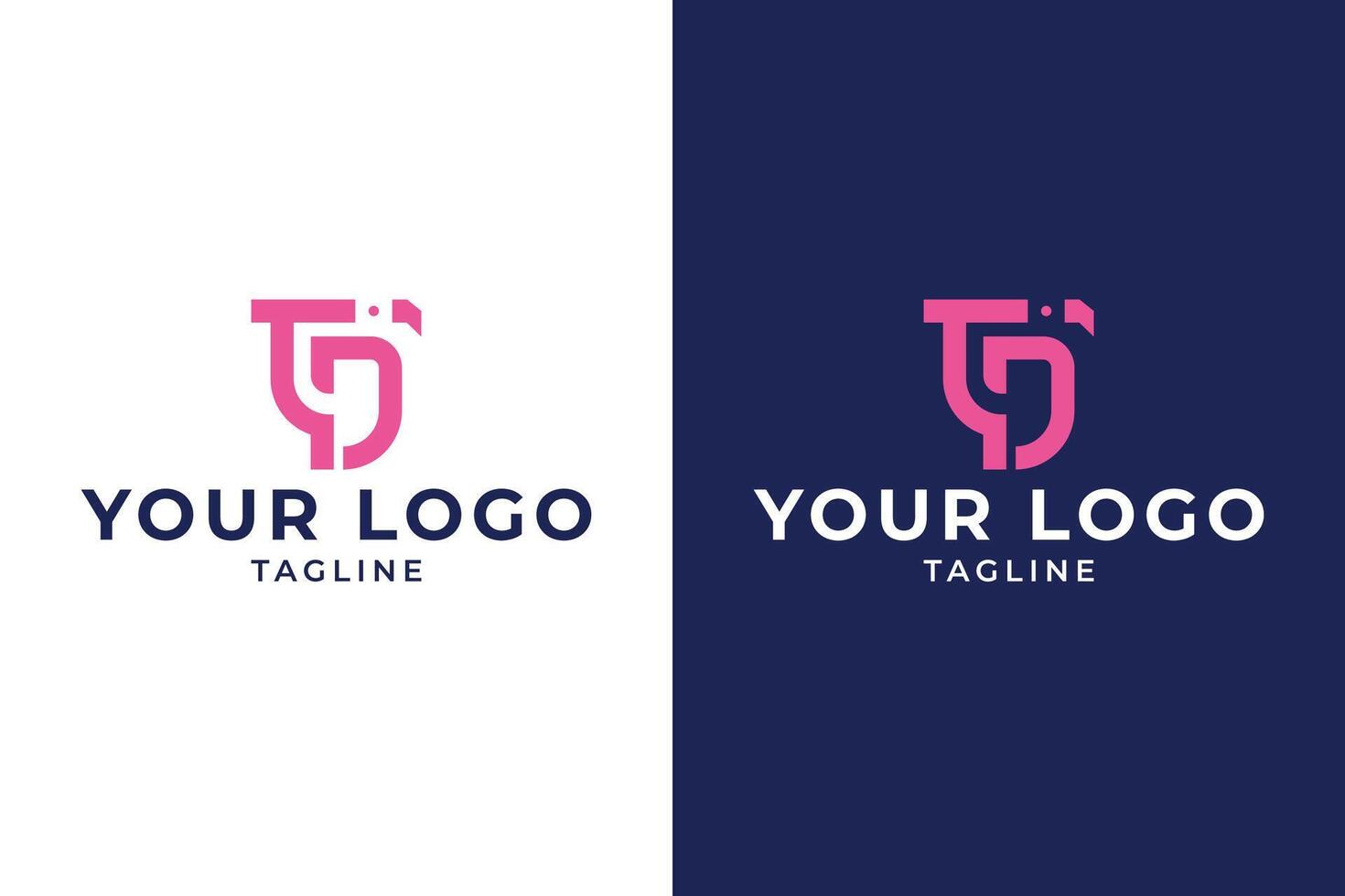 Modern Geometric Logo Design Presentation Template vector