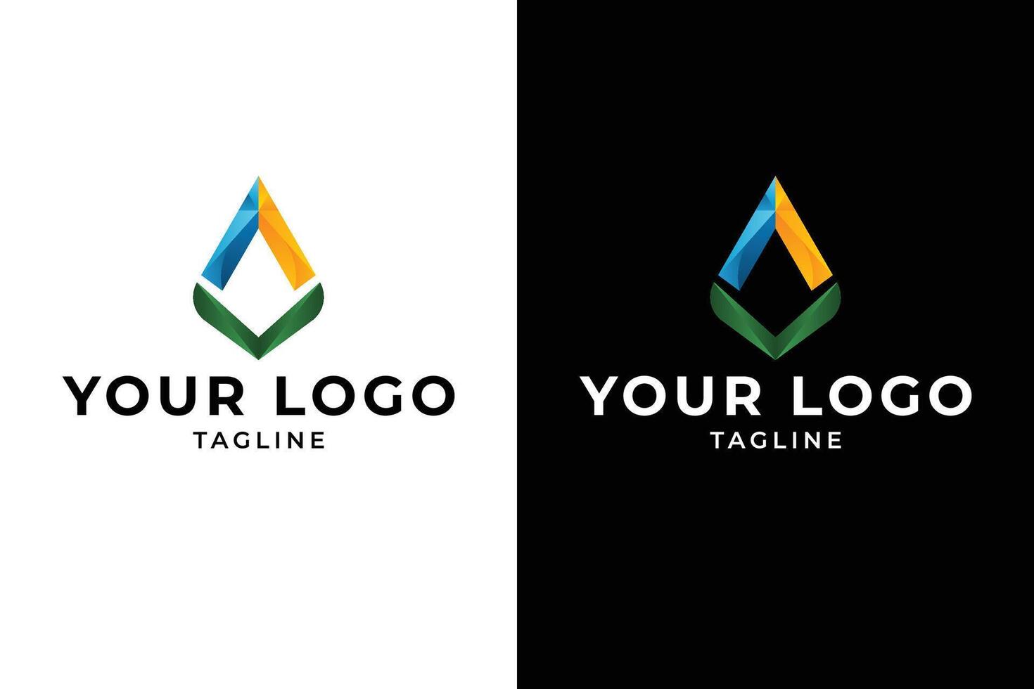 Abstract Geometric Triangle Brand Logo Design vector