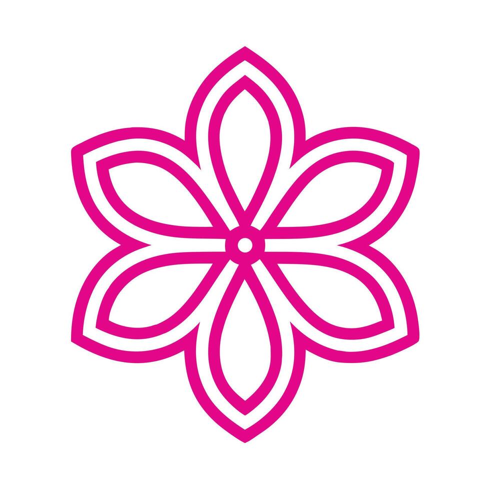Abstract pink flower bloom with layered petals vector