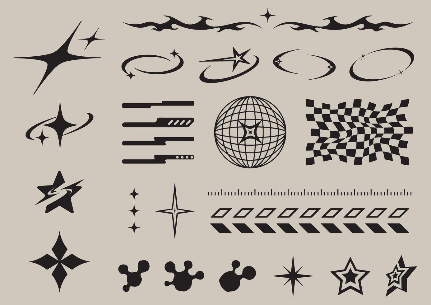 Abstract Y2k Star vector