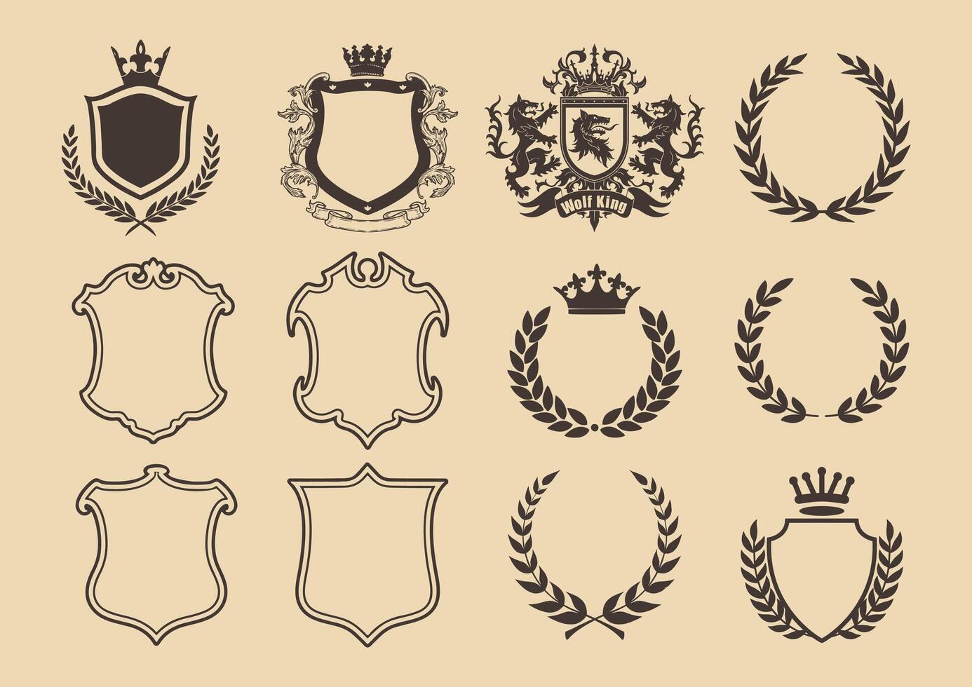 Retro badge set vector