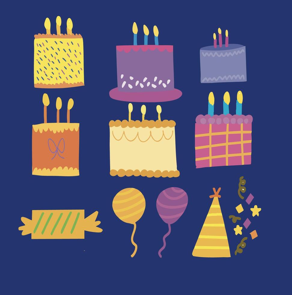 Happy Birthday Cake vector