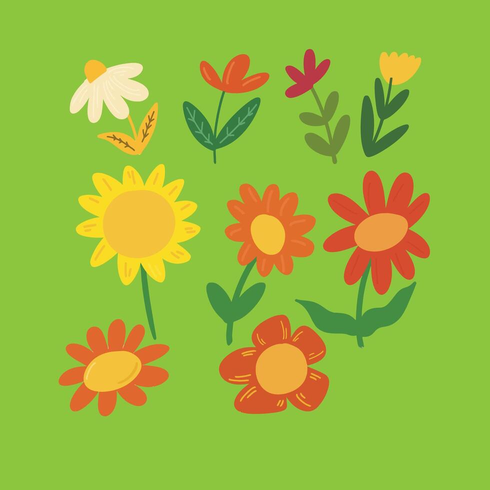cute flowers Illustration vector