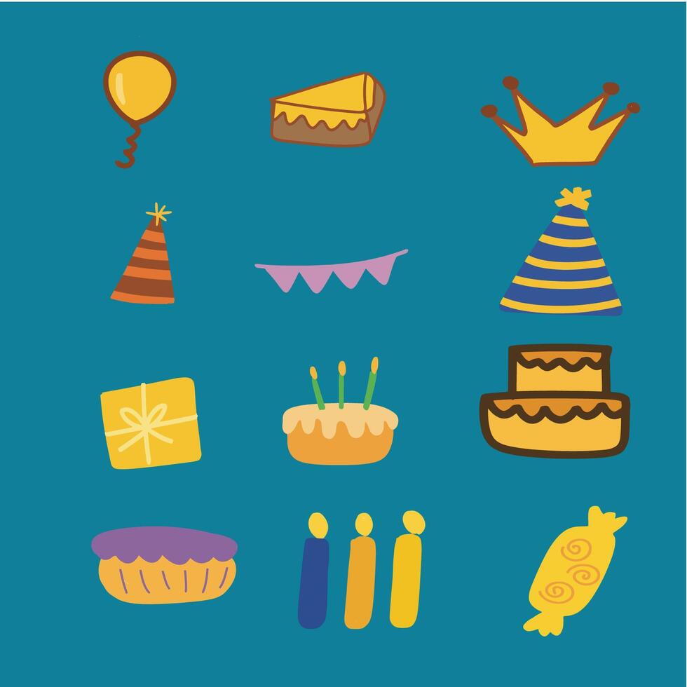 Happy birthday element vector