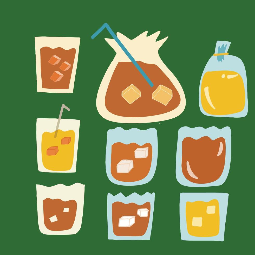 Iced tea Drink vector