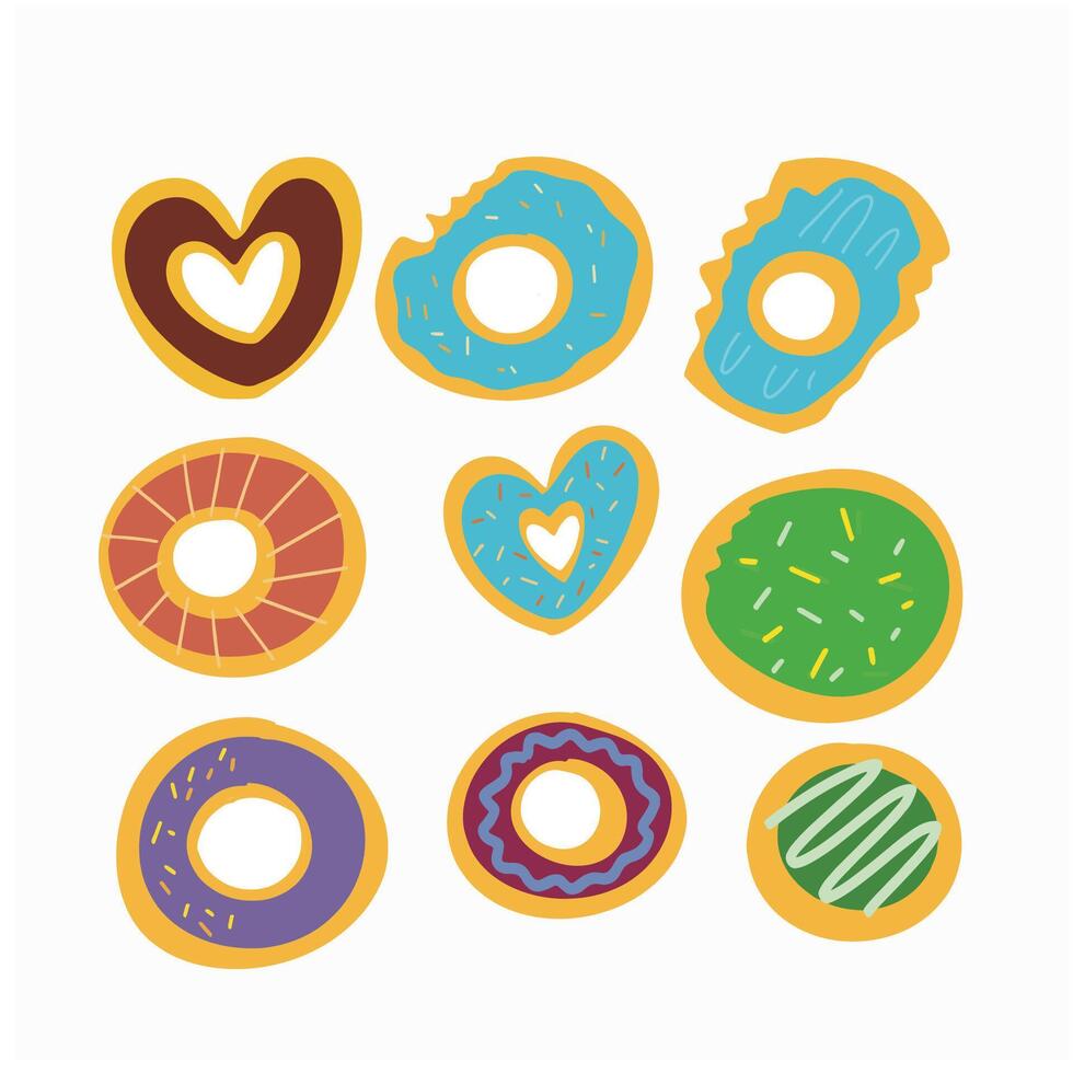 Cute Love DOnut Illustration vector
