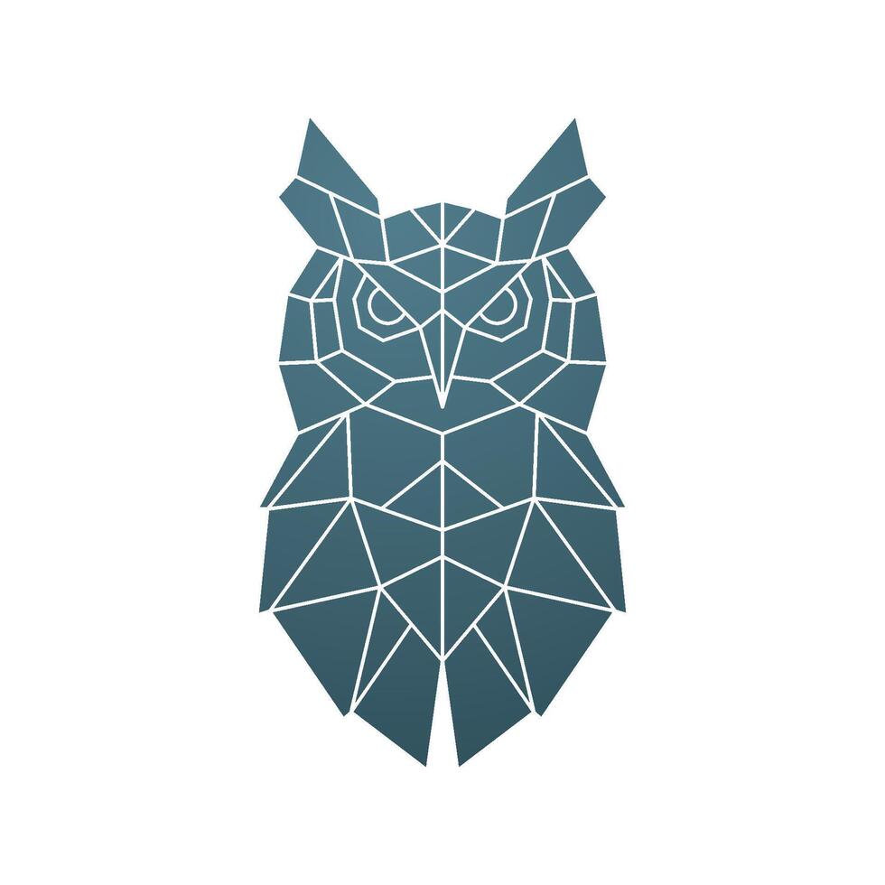 Owl head illustration. vector