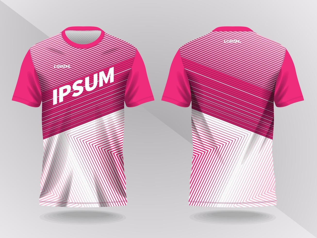 Pink sports jersey with modern design vector