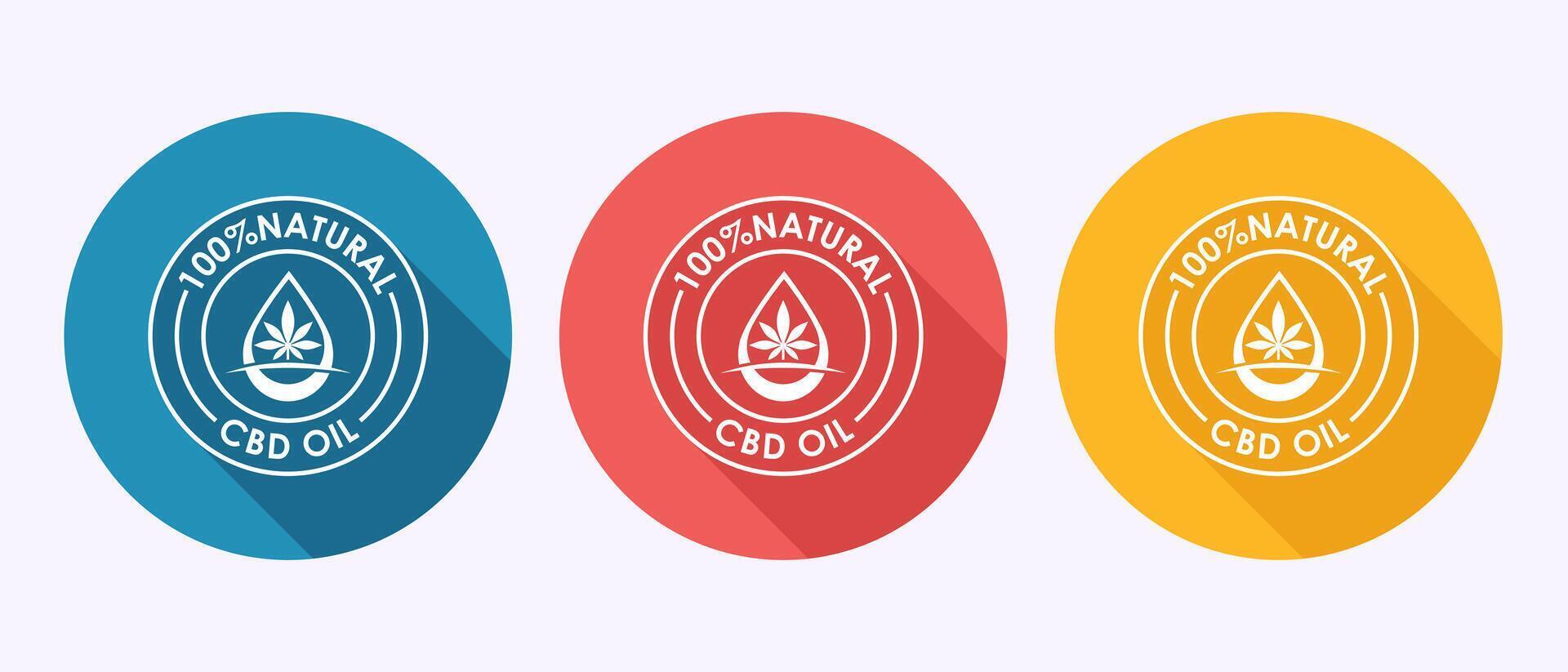 Cannabis oil icon design illustration. Marijuana oil icon, CBD cannabidiol sign in shadow button design vector